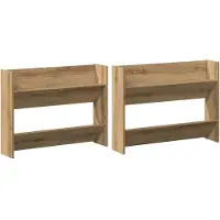 vidaXL Schoenenkast 2 st 81 x 18 x 60 cm Bewerkt hout Artisan Eiken