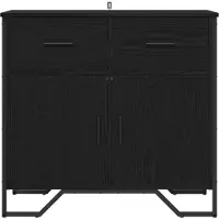 vidaXL Dressoir Zwart Eiken 79,5 x 35,5 x 74,5 cm