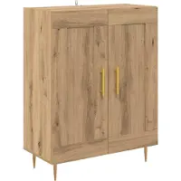 vidaXL Highboard Artisan Eiken 69,5 x 34 x 180 cm Bewerkt hout