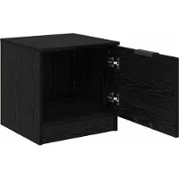 vidaXL Bedkast 2 st Zwart Eiken 40 x 39 x 40cm Bewerkt hout
