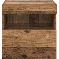 vidaXL TV-wandplanken, 2 stuks, gerecycled hout, houtvezel