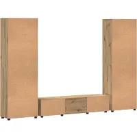 vidaXL Tv-meubelset FLORIN 3 st Artisan Eiken Bewerkt hout