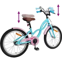 vidaXL Kinderfiets 20 Inch voor 6-11 jaar oud Lichtblauw