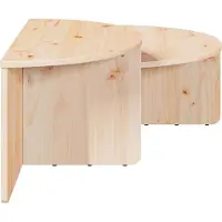 vidaXL Salontafel 2 st Naturel 79 x 39,5 x 40 cm Massief grenenhout
