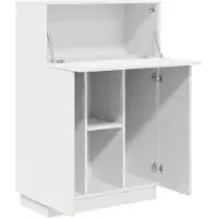 vidaXL Bureau met plank Wit 71.5 x 31.5 x 106.5 cm Bewerkt hout
