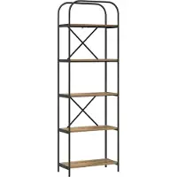 vidaXL Boekenplank 5-laags 60 x 30 x 183 cm Bewerkt hout Artisan Eiken