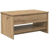 vidaXL Salontafel Artisan Eiken 80 x 50,5 x 41,5 cm Bewerkt hout