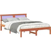 vidaXL Bedframe Wasbruin 120 x 190 cm Massief grenenhout