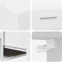 vidaXL Tv-meubelset met lade met plank FLORIN 3 pcs Wit Bewerkt hout