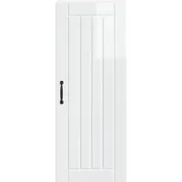 vidaXL Wandkast LUCCA Hoogglans Wit 40 x 31 x 100 cm Bewerkt hout