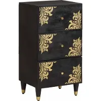 vidaXL Dressoir met lade Zwart 40 x 33 x 75 cm Massief Mango Hout