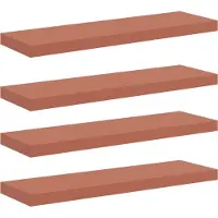 vidaXL Wandplank Muurmontage 4 st Rood 80 x 23,5 x 3,8 cm Bewerkt hout
