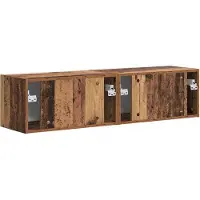 vidaXL TV Wandkast 2 st Oud Hout Bewerkt hout