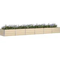vidaXL Plantenbak Ivoor 480 x 80 x 45 cm Staal
