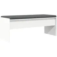 vidaXL Hallenbank met kussen Wit 103 x 38 x 40 cm