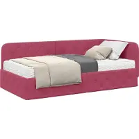vidaXL Hoek Bed Frame Wijnrood 90 x 190 cm Fluweel