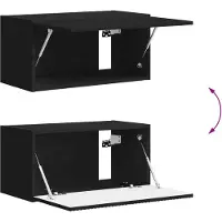 vidaXL Tv-meubelset 8 st Zwart Bewerkt hout