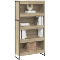 vidaXL Boekenkast 80 x 30 x 155 cm Bewerkt hout Sonoma