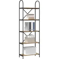 vidaXL Boekenplank 5-laags 60 x 30 x 183 cm Bewerkt hout Artisan Eiken
