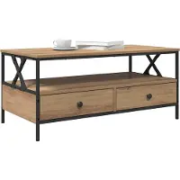 vidaXL Salontafel artisanaal eikenkleurig 100 x 51 x 45 cm