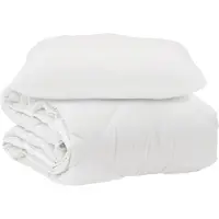 vidaXL Dekbed met kussen 2 st Wit Microvezel