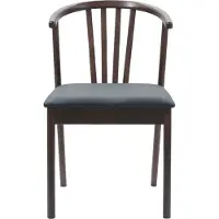 vidaXL Eetkamerstoel 2 st Massief Rubberhout Lichtbruin en Zwart