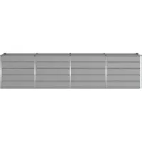 vidaXL Plantenbak Lichtgrijs 320 x 80 x 75 cm Staal