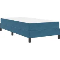 vidaXL Boxspring bed met matras Donkerblauw 100 x 200 cm Stof