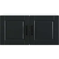 vidaXL Wandkast PORTO, zwart, 80 x 31 x 40 cm, van houtvezel