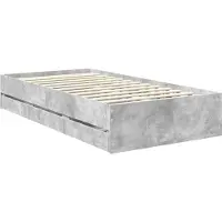 vidaXL Bedframe met lade Beton Grijs 90 x 200 cm Ingenieurshout