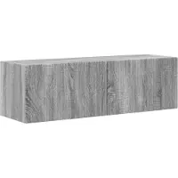 vidaXL TV Wandkast 2 st Grijs Sonoma Bewerkt hout