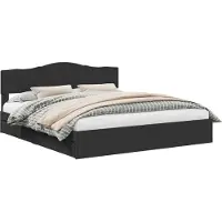vidaXL Opbergbed met lade met opslag Zwart 200 x 200 cm Bewerkt hout
