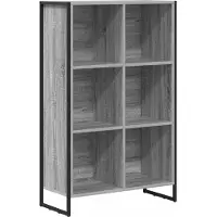 vidaXL Boekenkast 99,5 x 30 x 108,5 cm Bewerkt hout Grijs Sonoma