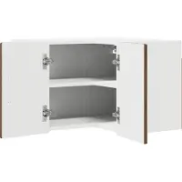 vidaXL Wandhoekkast PORTO Bruin Eiken 57 x 57 x 40 cm Bewerkt hout