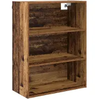 vidaXL Highboard 2 st Oud Hout 69,5 x 32,5 x 180 cm Bewerkt hout