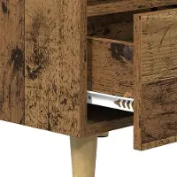 vidaXL Bedkast Oudhout 40 x 35 x 47.5cm Bewerkt hout