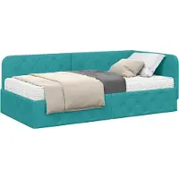 vidaXL Hoekbankframe, turquoise, 90 x 190 cm, fluweel