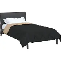 vidaXL Zomer Deken 220 x 135 cm Zomer 200 gsm Zwart en Taupe