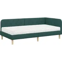 vidaXL Hoek Bed Frame Donkergroen 90 x 200 cm Stof