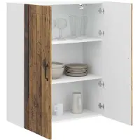 vidaXL Wandkast LUCCA, gerecycled hout, 80 x 31 x 100 cm, houtvezel
