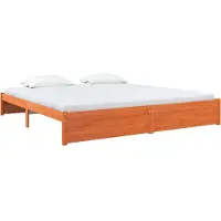 vidaXL Bedframe Wasbruin 180 x 200 cm Massief vurenhout