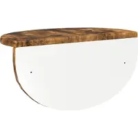vidaXL Wandplank Muurmontage 2 st Rook Eiken 38 x 19 x 19 cm