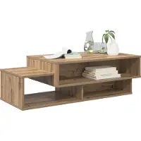 vidaXL Salontafel Artisan Eiken 105 x 50 x 32,5 cm Bewerkt hout