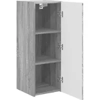 vidaXL TV Wandkast 30 x 31 x 80 cm Grijs Sonoma Bewerkt hout