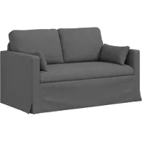 vidaXL Bank Donkergrijs 139 x 78 x 80 cm Stof