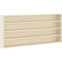 vidaXL Wanddisplaykast met plank Beige 80 x 8,5 x 36 cm Bewerkt hout