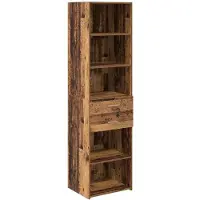 vidaXL Highboard Oud Hout 50 x 42,5 x 185 cm Bewerkt hout