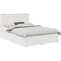 vidaXL Bedframe met lade met hoofdeinde met opslag Bewerkt hout