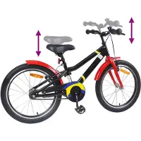 vidaXL Kinderfiets 20 Inch voor 6-11 jaar oud Rood en Zwart