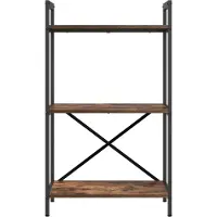 vidaXL Boekenplank 3-laags 56 x 34 x 96 cm Bewerkt hout Rook Eiken